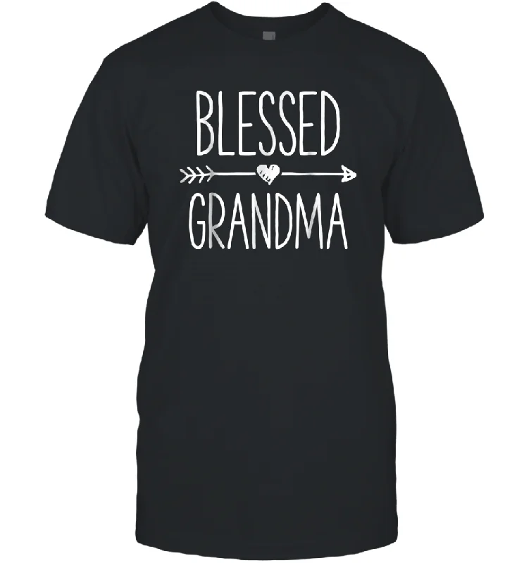 Blessed Grandma T shirt Grandmother Mother Moms Women Gifts Men Cotton T-Shirt