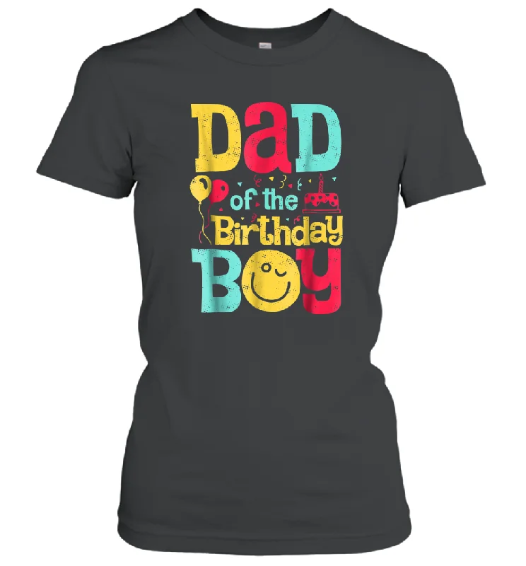 Dad of the Birthday Boy T shirt Father Dads Daddy Men Gifts Women Cotton T-Shirt