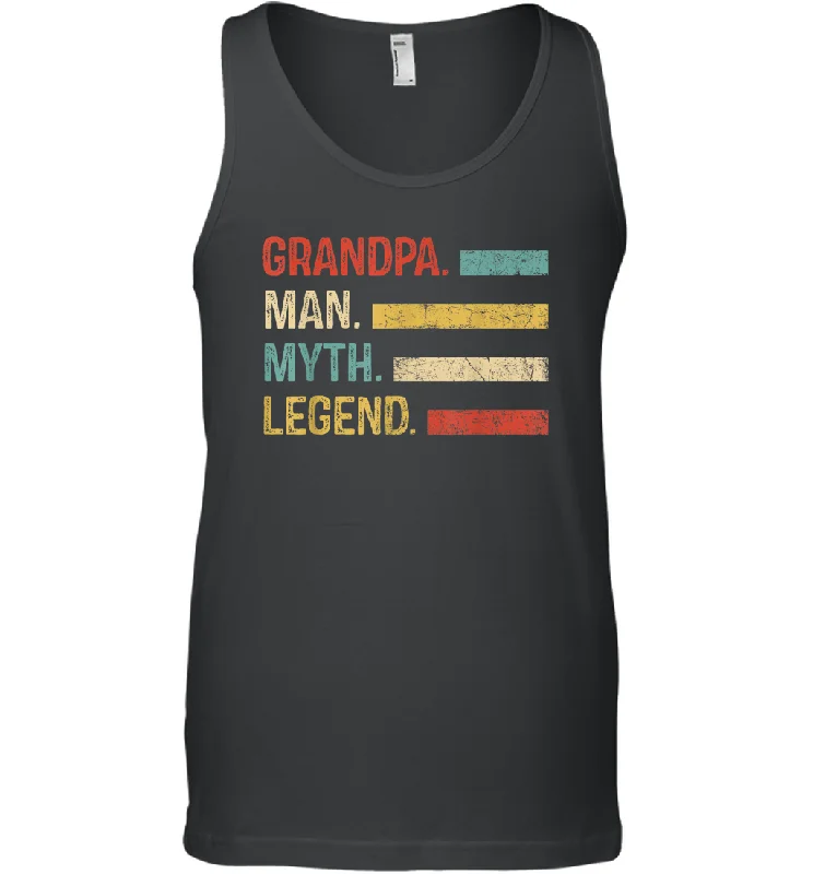 Grandpa The Man The Myth The Legend T Shirt Pop Pop Men Cotton Tank Top