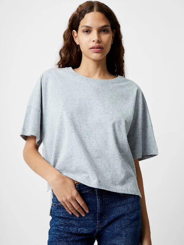 Brushed Stepped Hem T-Shirt