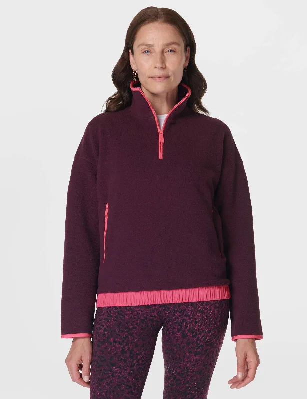 Mallow Half Zip Pullover - Midnight Cherry Purple