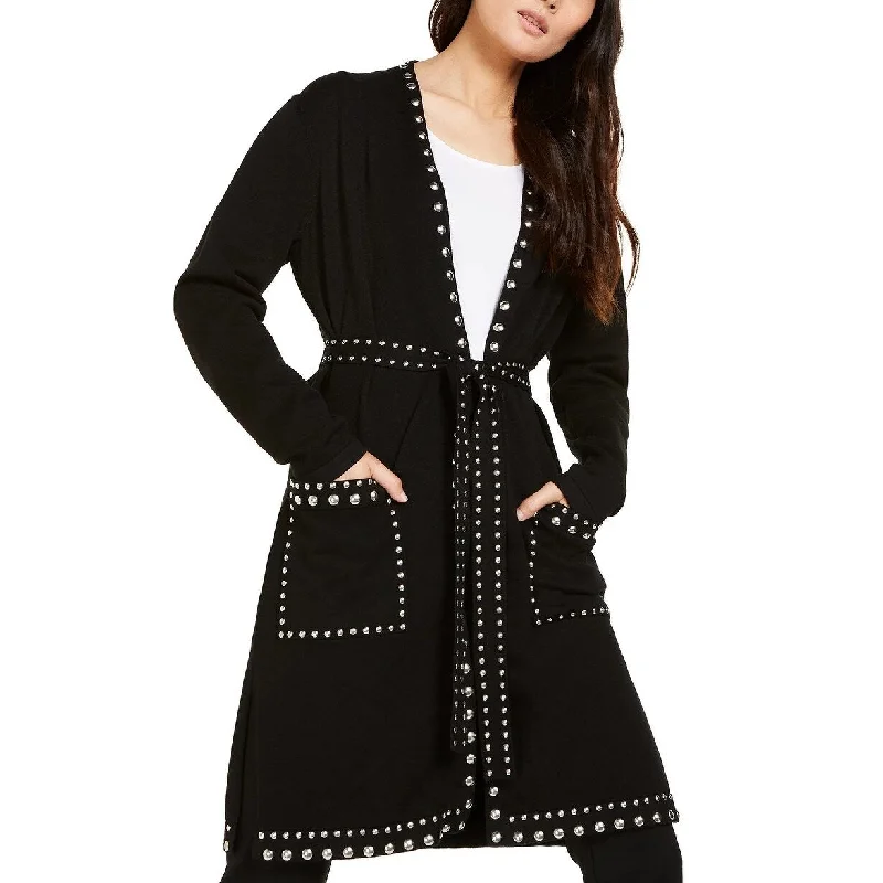 INC International Concepts Women's Studded Cardigan Black Size Medium