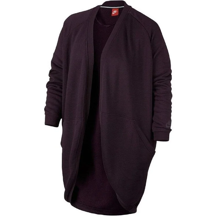 Nike Women's Plus Size Sportswear Open Cardigan Wine Size 2-Extra Large - xxl (18)